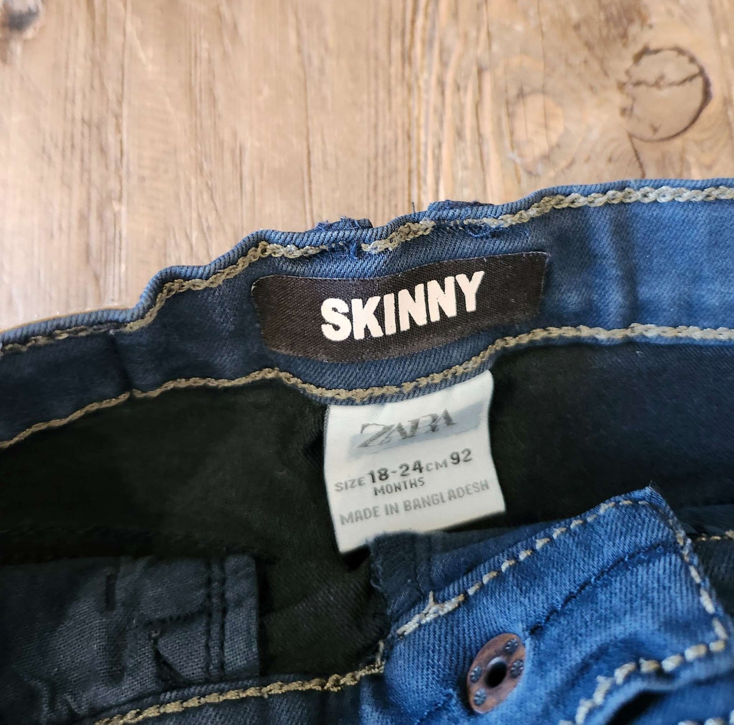 Zara navy skinny jeans, 18-24M, VGUC, Kids 24 Month (18-24M)