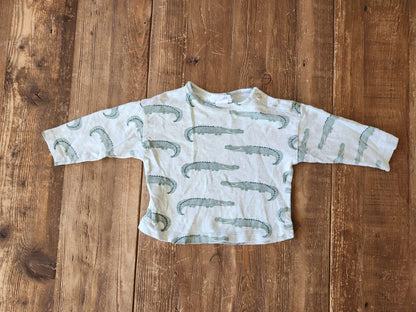 Zara Baby crocodile shirt, 3-6M, VGUC, Kids 6 Month (3-6M)
