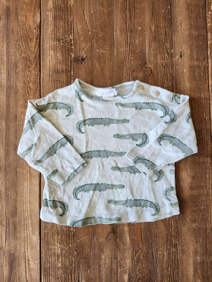 Zara Baby crocodile shirt, 3-6M, VGUC, Kids 6 Month (3-6M)