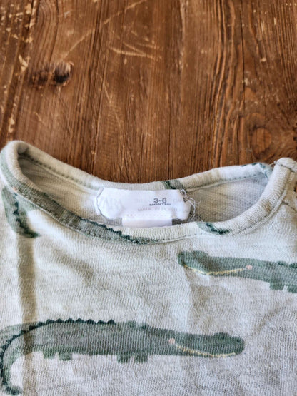 Zara Baby crocodile shirt, 3-6M, VGUC, Kids 6 Month (3-6M)