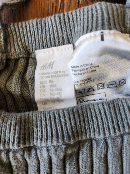 H&M knit suspenders, 12-18M, like new, Kids 18 Month (12-18M)