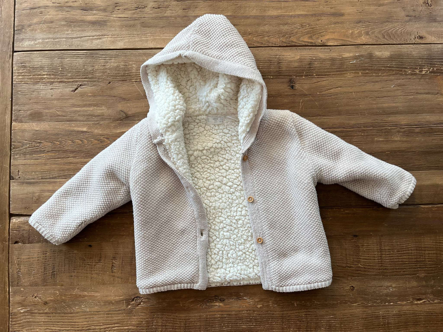 Mango baby sherpa fleece sweater, 12-18 months, EUC, Kids 18 Month (12-18M)