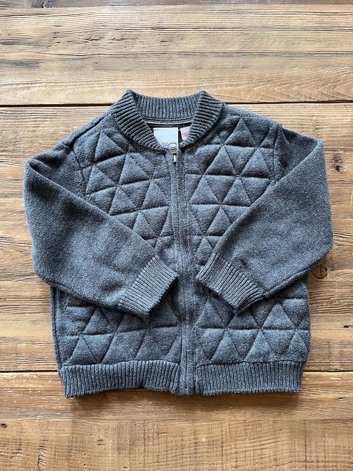Zara zip cardigan, 18--24M, EUC, Kids 24 Month (18-24M)
