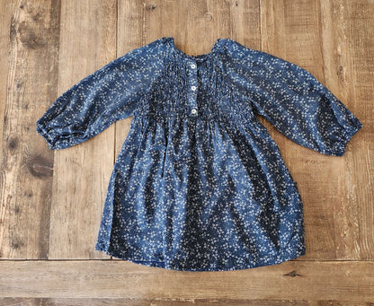 Zara floral navy dress, 4-5T, VGUC, Kids 4/4T