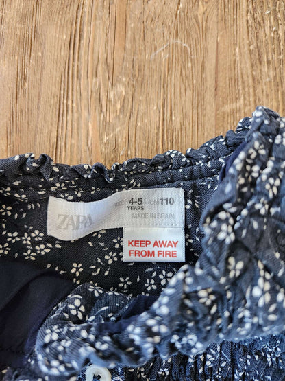 Zara floral navy dress, 4-5T, VGUC, Kids 4/4T