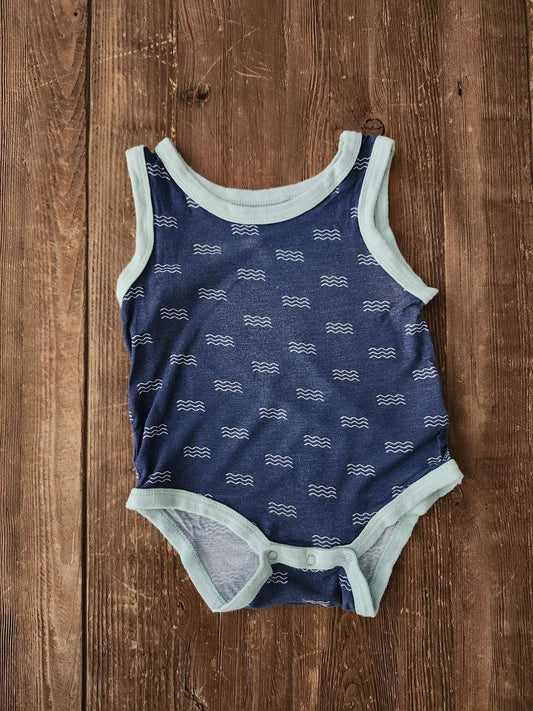 Silkberry Baby bamboo tank romper, 3-6M, VGUC, Kids 6 Month (3-6M)