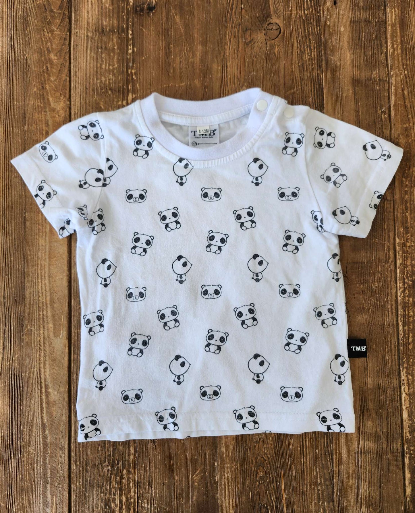 Panda t-shirt, 6-12M, EUC, Kids 9 Month (6-9M)