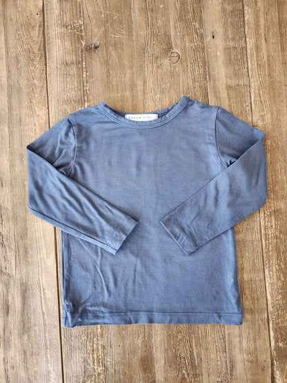 Haven Kids, blue long sleeve bamboo shirt, 18-24M, VGUC, Kids 24 Month (18-24M)
