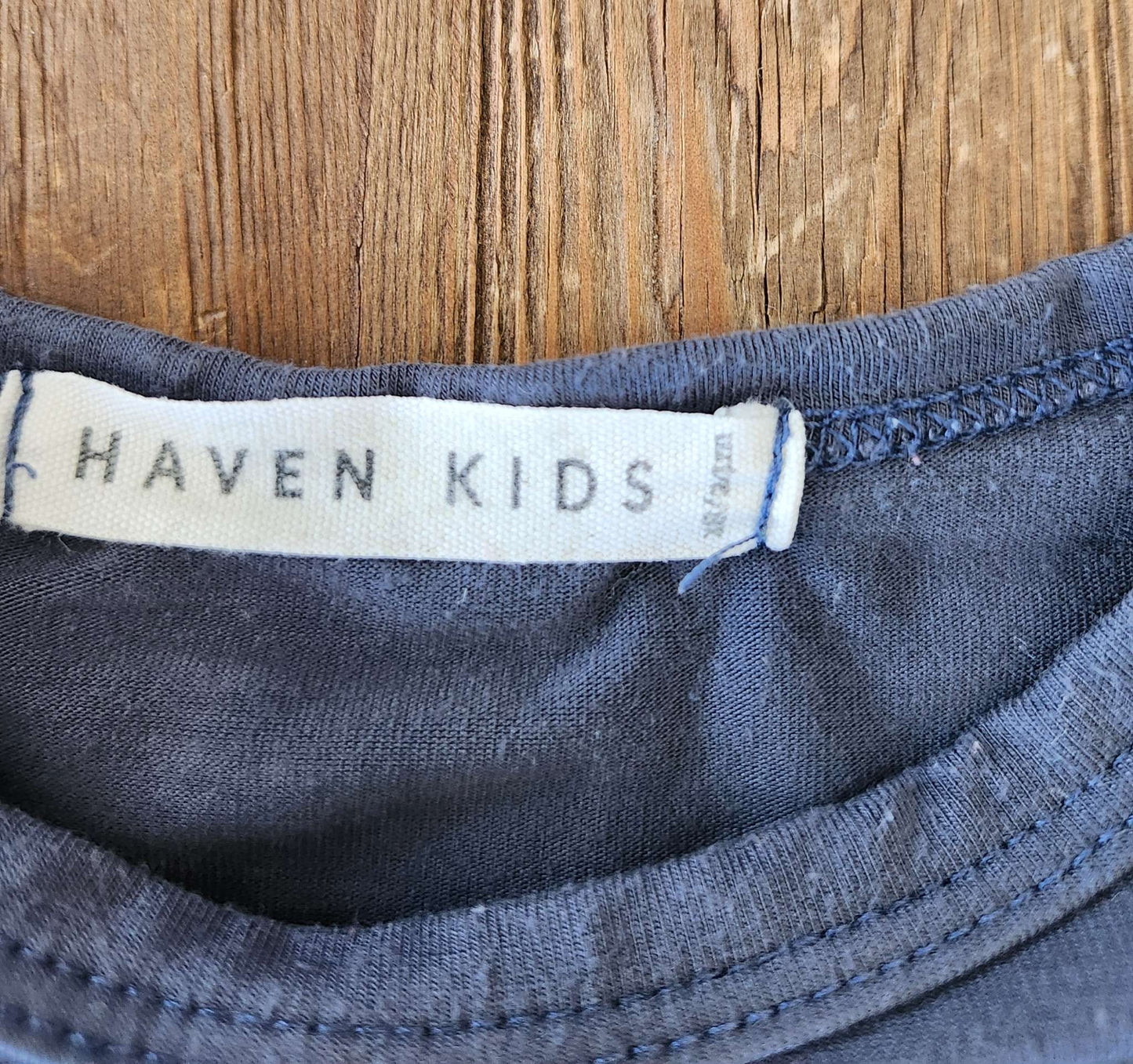 Haven Kids, blue long sleeve bamboo shirt, 18-24M, VGUC, Kids 24 Month (18-24M)