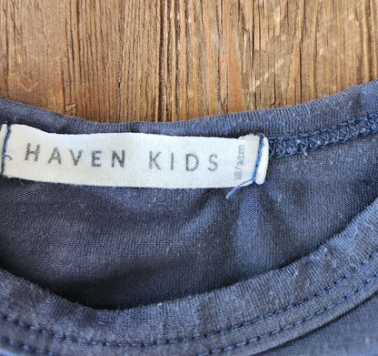 Haven Kids, blue long sleeve bamboo shirt, 18-24M, VGUC, Kids 24 Month (18-24M)