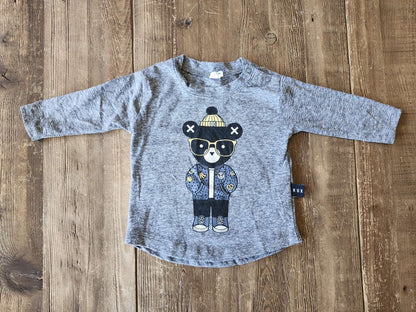Huxbaby bear shirt, 3-6M, VGUC, Kids 6 Month (3-6M)