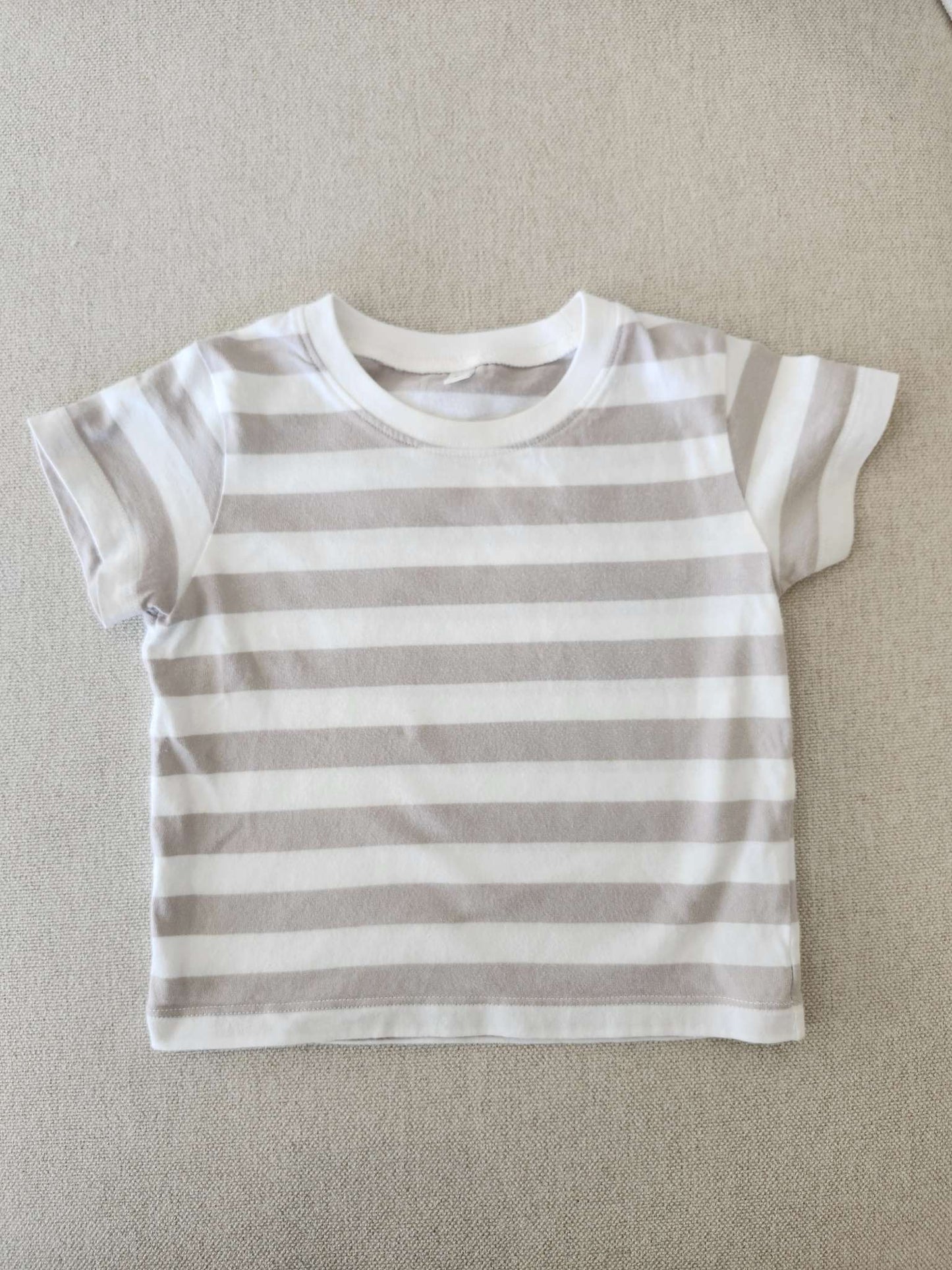 Muji, stripe t-shirt, size 80 (12-18M), VGUC, Kids 18 Month (12-18M)