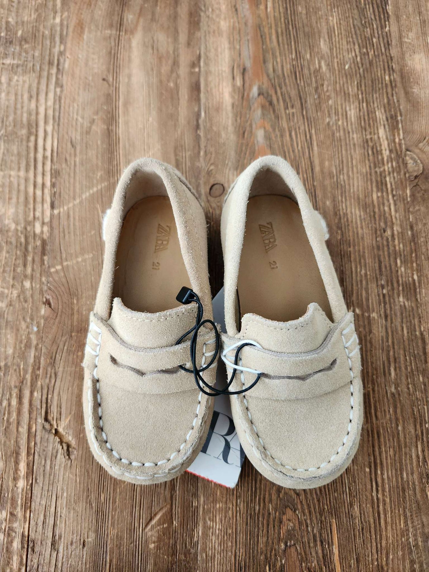 Zara suede loafers, EUR 21 (size US 5.5), NWT, Shoes 5.5 (Walkers:12-24 mth)