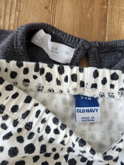 Zara shirt/Old Navy ruffle bum leggings set, 3-6M, VGUC, Kids 6 Month (3-6M)