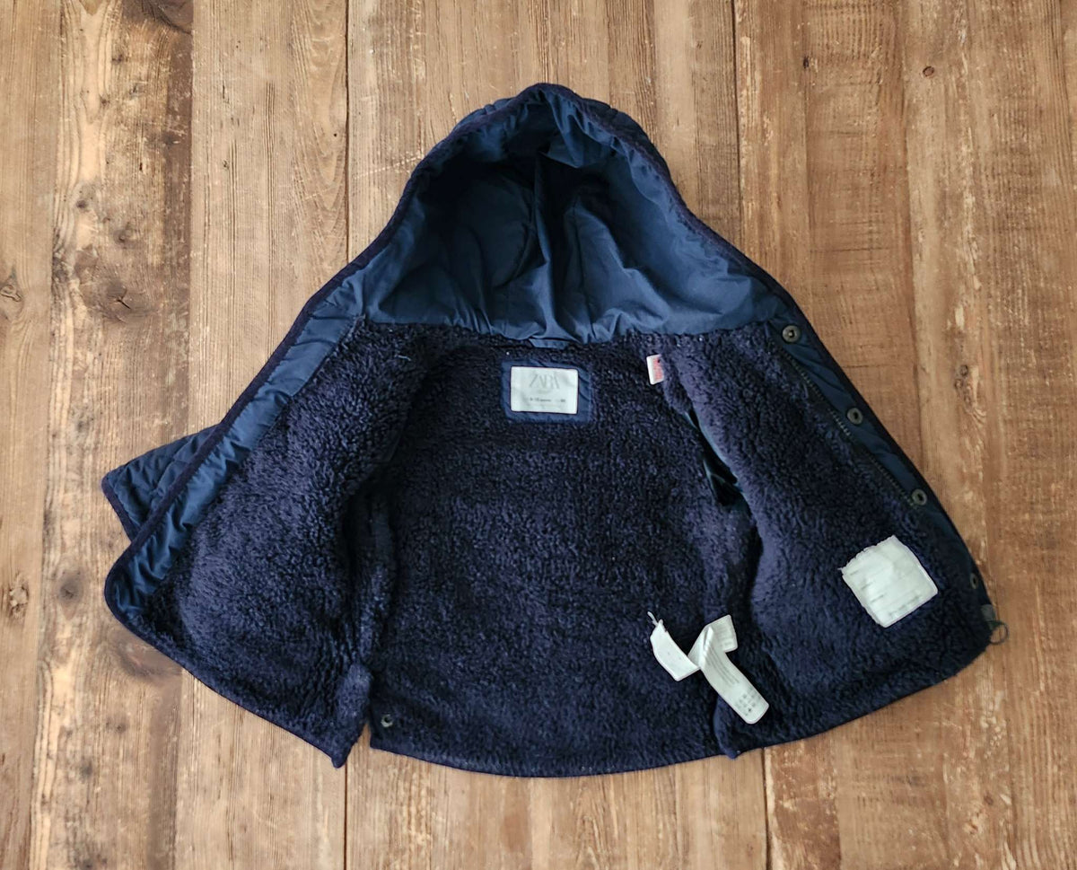 Zara quilted coat, 9-12M, VGUC, Kids 12 Month (9-12M)