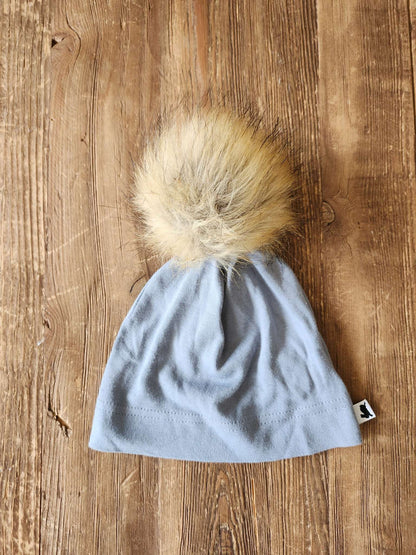 Little & Lively pom pom hat, blue, baby (0-6 months) , EUC, Kids 3 Month (0-3M)