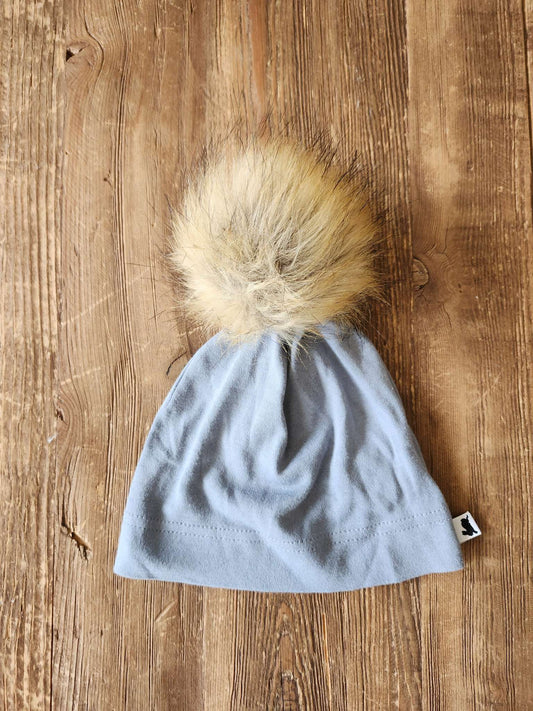 Little & Lively pom pom hat, blue, baby (0-6 months) , EUC, Kids 3 Month (0-3M)