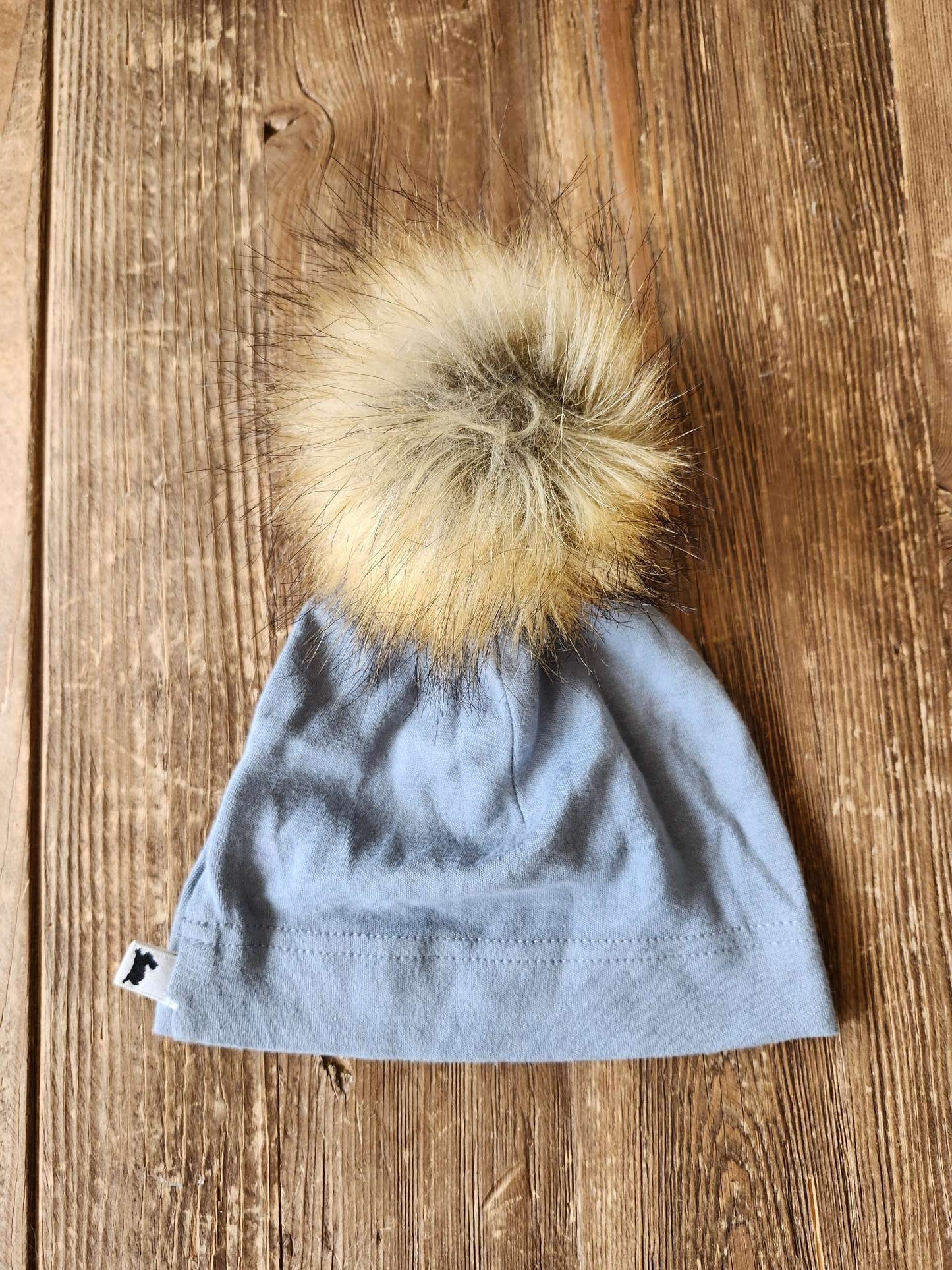 Little & Lively pom pom hat, blue, baby (0-6 months) , EUC, Kids 3 Month (0-3M)