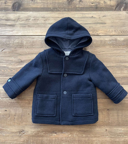 Zara wool navy coat, 12-18M, EUC, Kids 18 Month (12-18M)