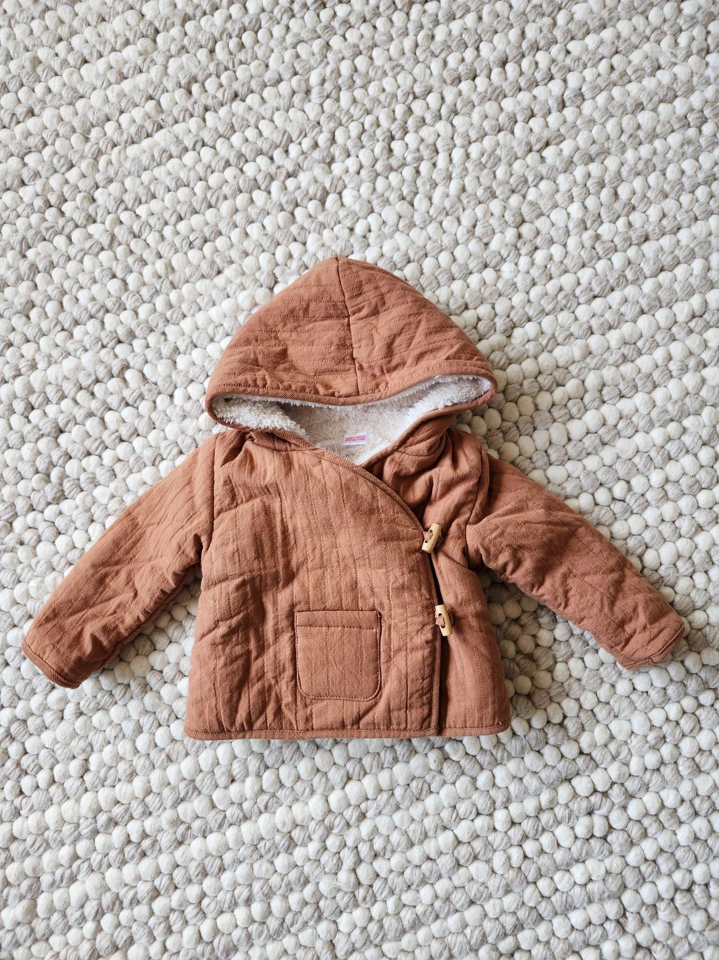 Zara sherpa lined coat, 6-9M, NWT, Kids 9 Month (6-9M)