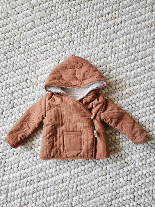 Zara sherpa lined coat, 6-9M, NWT, Kids 9 Month (6-9M)