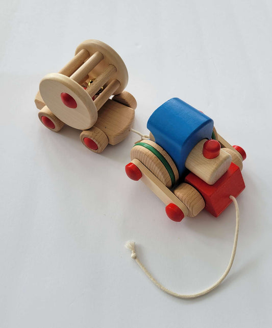 Bajo wooden train pull toy, like new