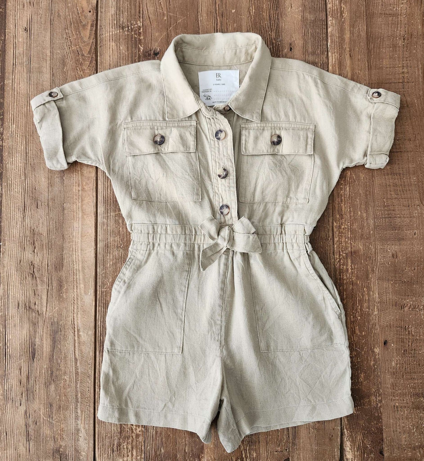Banana Republic linen romper, 3T, like new, Kids 3T