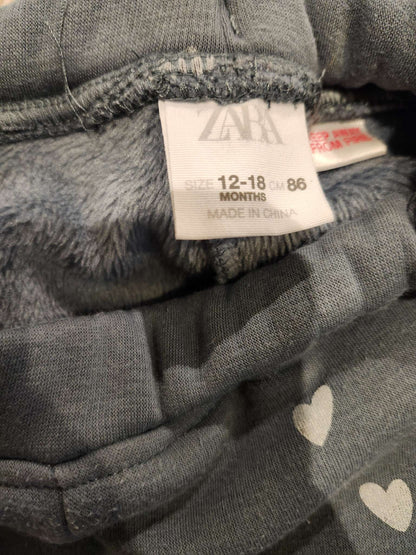 Zara cozy lined pants, 12-18M, VGUC , Kids 18 Month (12-18M)