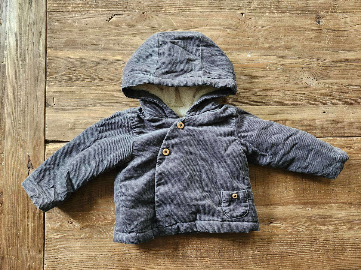 Zara corduroy coat, 3-6M, VGUC, Kids 6 Month (3-6M)