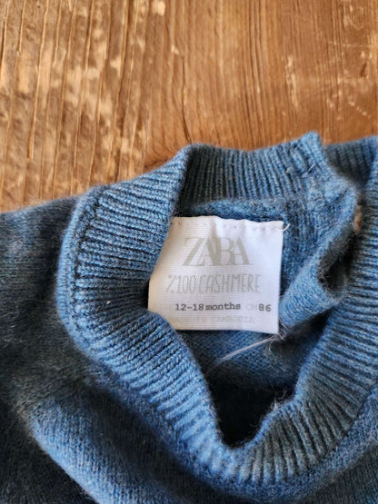 Zara blue cashmere sweater, 12-18M, like new, Kids 18 Month (12-18M)