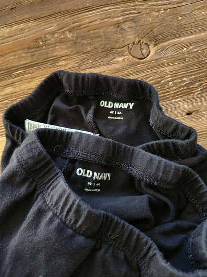 Old Navy 2-pack black leggings, 4T, VGUC, Kids 4/4T