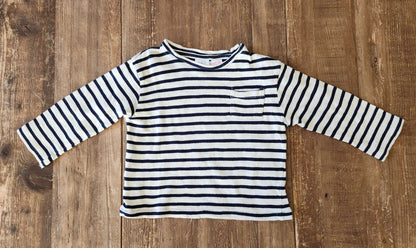 Zara stripe shirt, 12-18M, EUC, Kids 18 Month (12-18M)