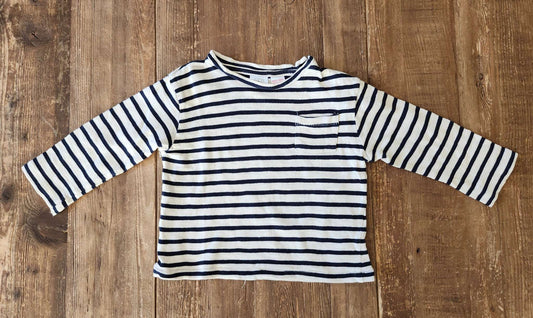Zara stripe shirt, 12-18M, EUC, Kids 18 Month (12-18M)