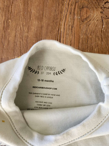 Red Caribou, organic goat onesie, 12-18M, like new, Kids 18 Month (12-18M)