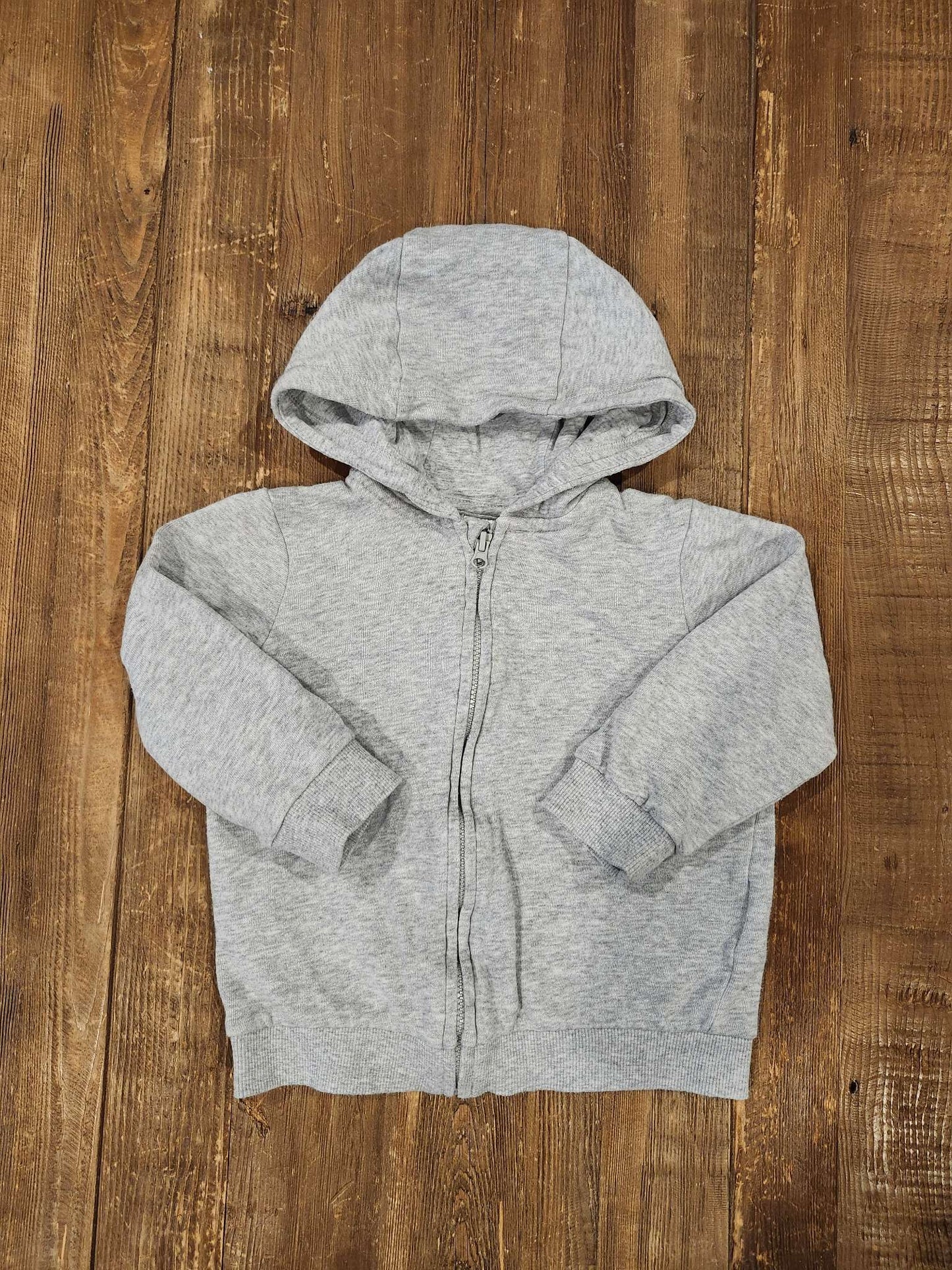 H&M grey zip hoodie, 12-18M, VGUC, Kids 18 Month (12-18M)
