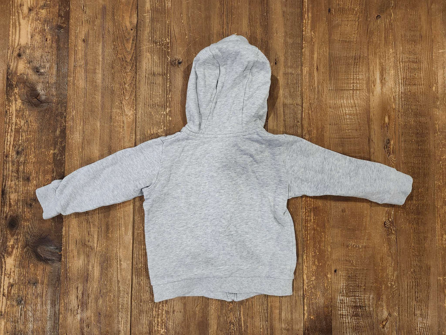 H&M grey zip hoodie, 12-18M, VGUC, Kids 18 Month (12-18M)