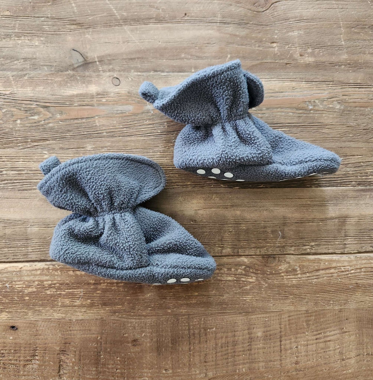 Fleece booties, XL (18-24M), grey