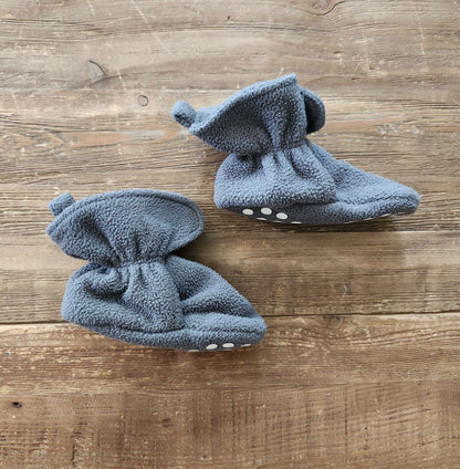 Fleece booties, XL (18-24M), grey