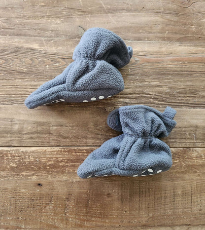 Fleece booties, XL (18-24M), grey