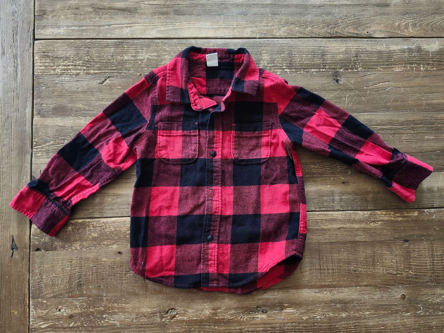 Gap buffalo plaid button up shirt, 3T, Kids 3T