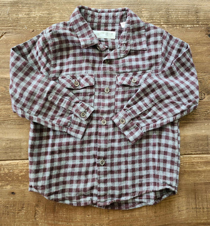 Zara plaid shirt, 2-3T, Kids 2T