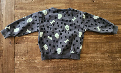 Zara skeleton sweatshirt, 2-3T, EUC, Kids 2T