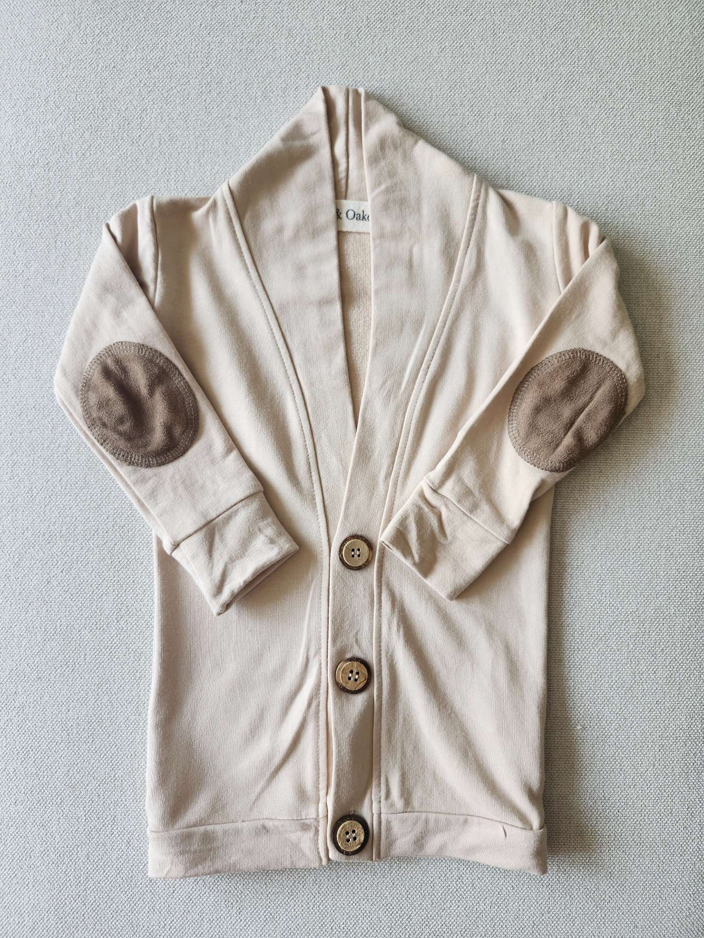 os & oakes bamboo cardigan, beige, 12-18M, like new, Kids 18 Month (12-18M)