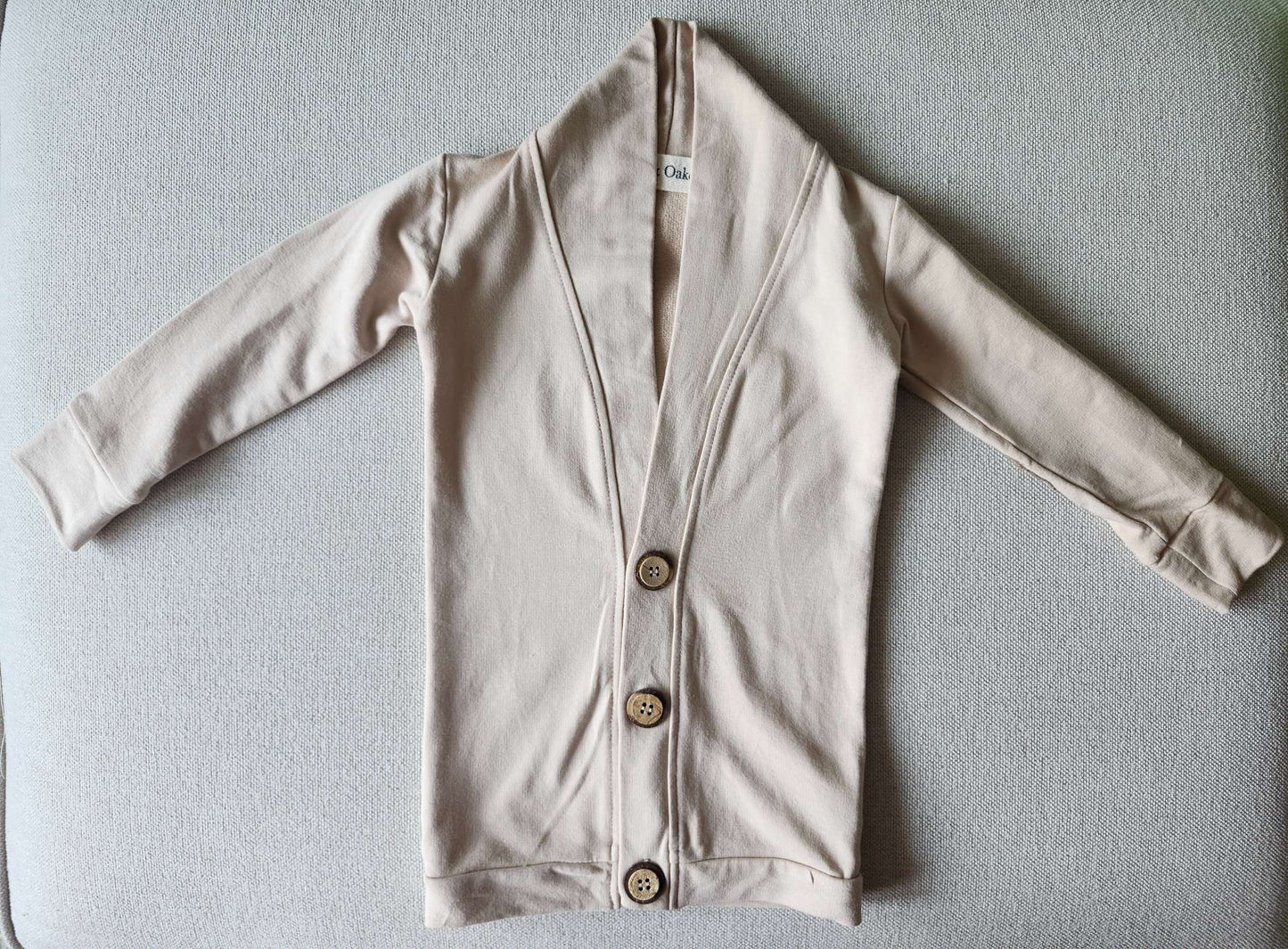 os & oakes bamboo cardigan, beige, 12-18M, like new, Kids 18 Month (12-18M)