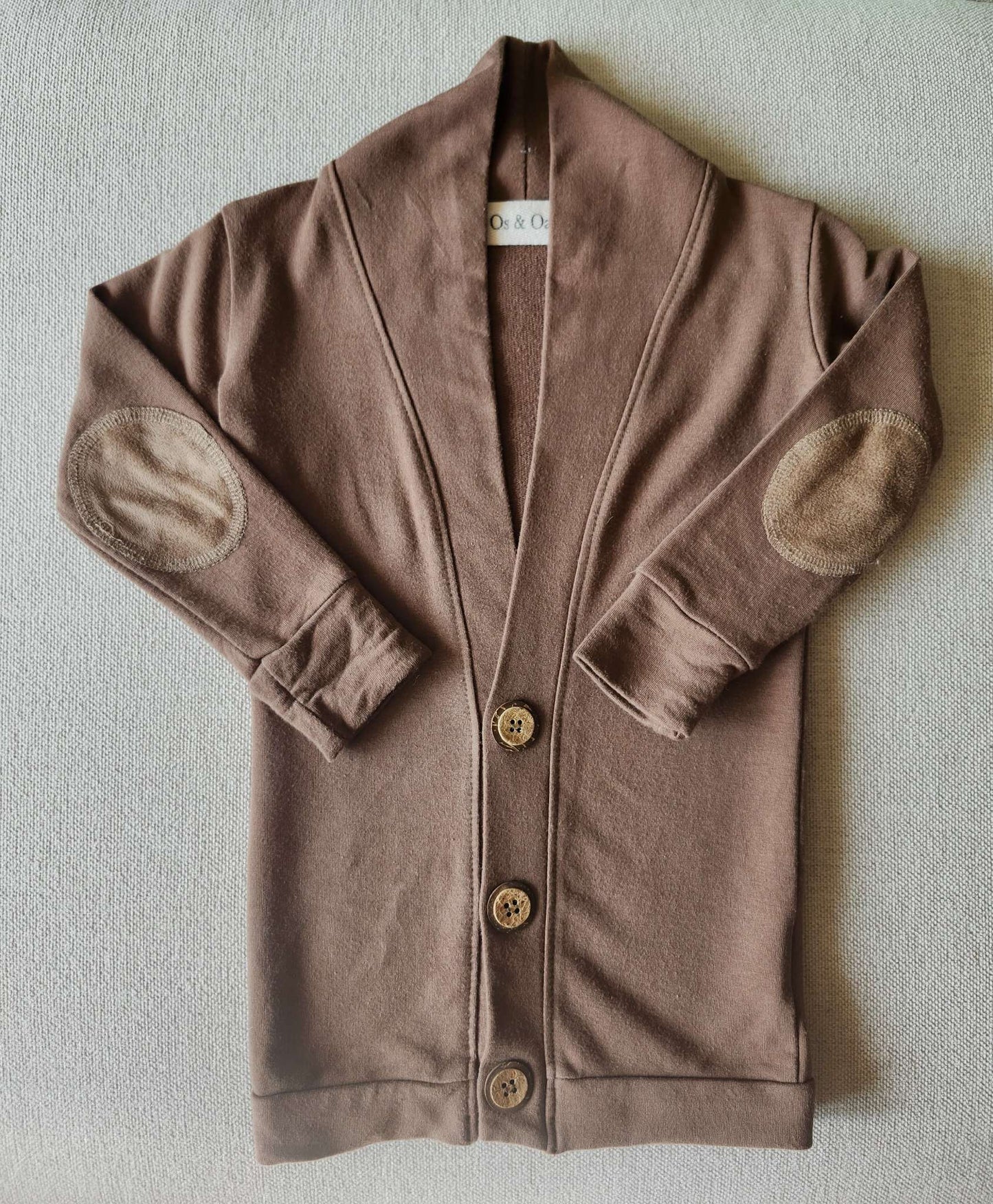 os & oakes bamboo cardigan, brown, 12-18M, Kids 18 Month (12-18M)