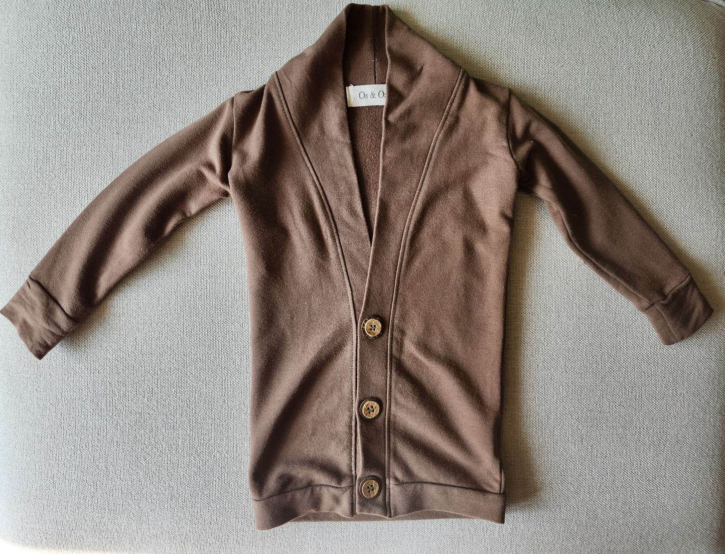 os & oakes bamboo cardigan, brown, 12-18M, Kids 18 Month (12-18M)