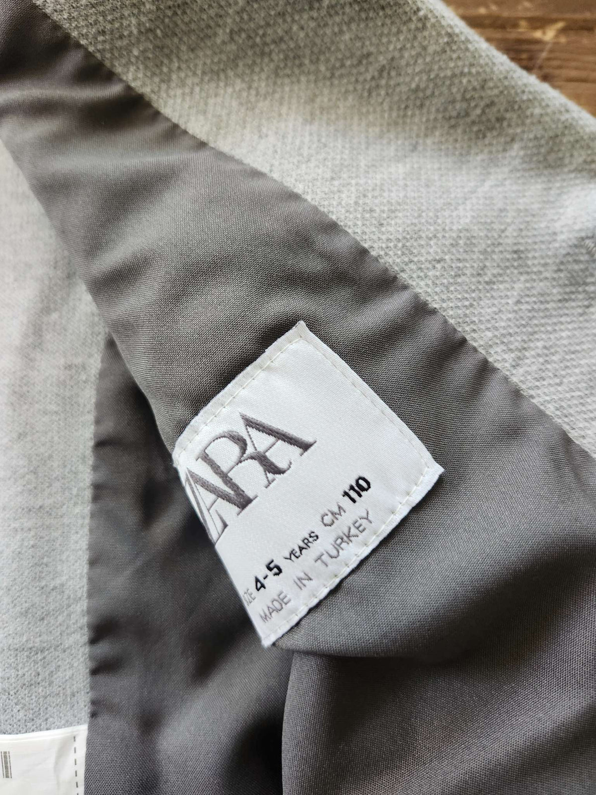 Zara grey unlined blazer, 4-5 years, EUC, Kids 4/4T