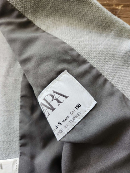 Zara grey unlined blazer, 4-5 years, EUC, Kids 4/4T