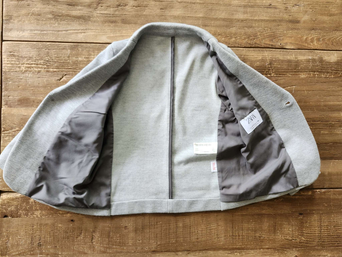 Zara grey unlined blazer, 4-5 years, EUC, Kids 4/4T