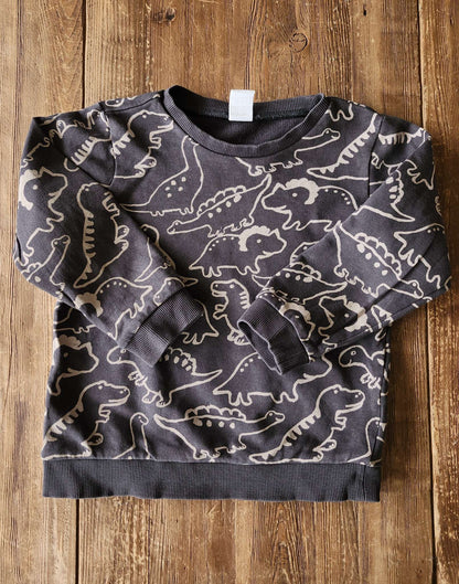 H&M grey dino shirt, 4T, EUC, Kids 4/4T